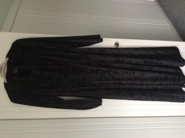 Image 2 of Elvi black crushed velvet dress