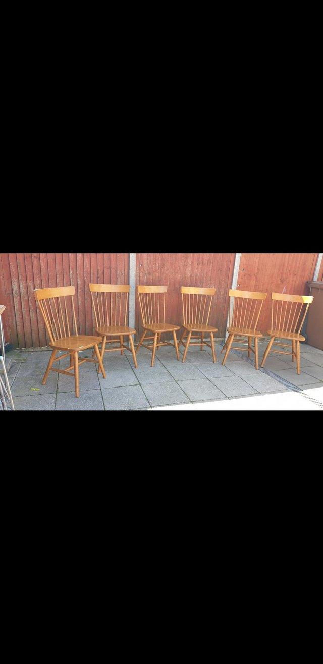Preview of the first image of Ercol dining chairs Mid Century x 6.