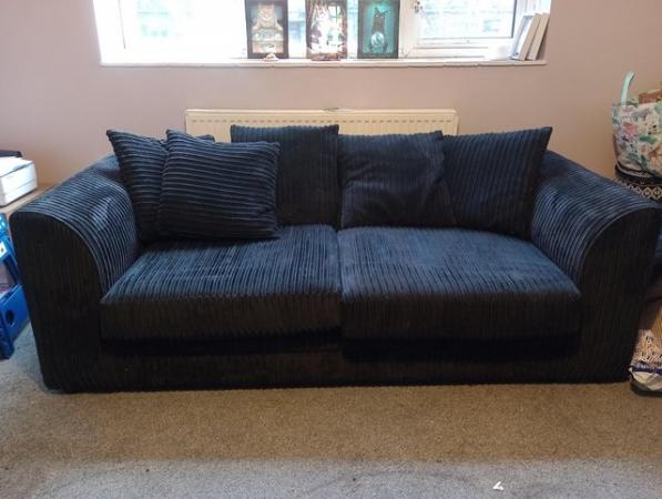 Image 1 of Wayfair Black Four Seater Sofa
