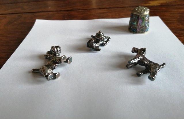 Image 3 of Miniature metal dog ornaments job lot x 3