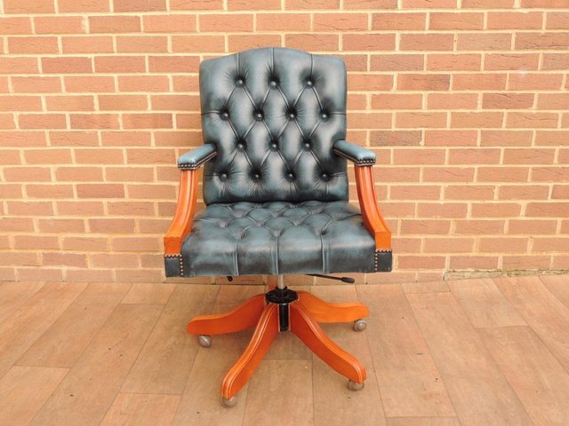 Preview of the first image of Gainsborough Chesterfield Chair with Yew Frame (UK Delivery).