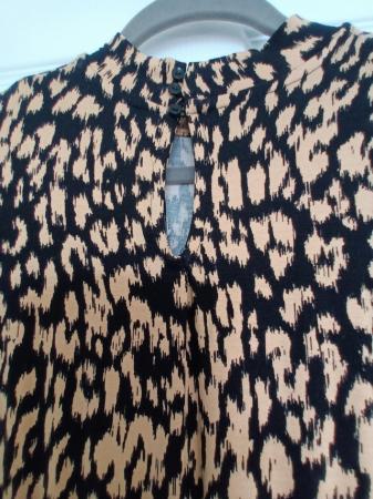 Image 3 of Black and beige midi length dress by TU - size 10/12