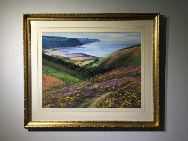 Preview of the first image of Exmoor Original Pastel Bay of Porlock.