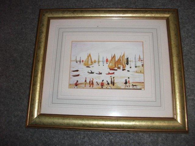 Preview of the first image of L.S.Lowry Print. Sailing Boats. Nice frame. In good conditio.