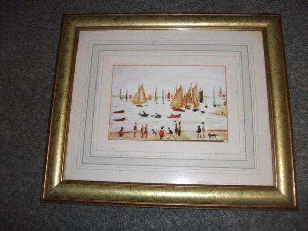 Image 1 of L.S.Lowry Print. Sailing Boats. Nice frame. In good conditio