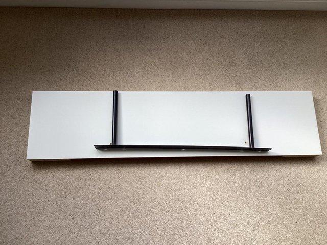 Preview of the first image of Two x Ikea White Shelves for disposal in Hamsey Green.