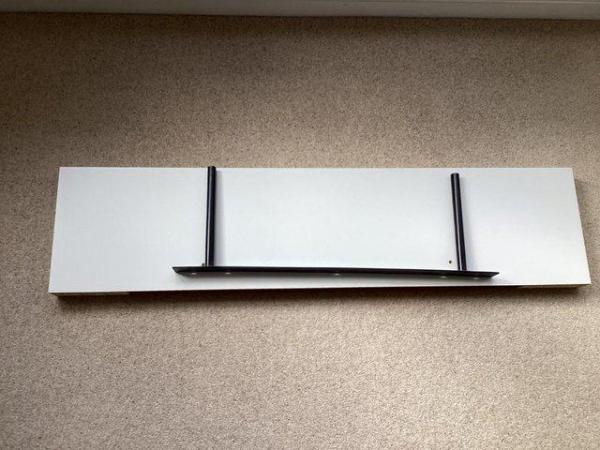 Image 1 of Two x Ikea White Shelves for disposal in Hamsey Green