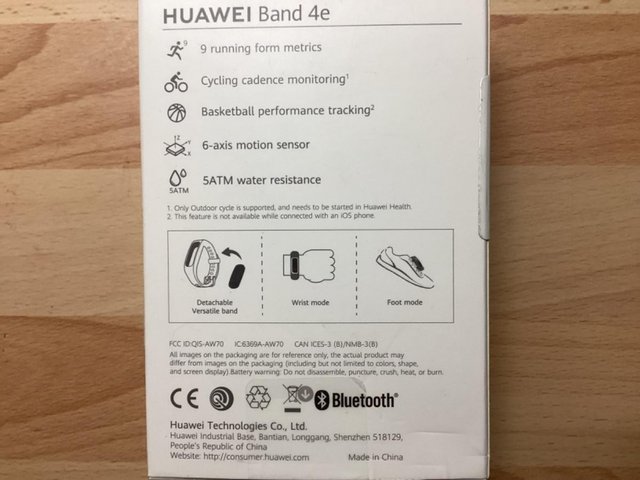 Preview of the first image of Huawei Band 4e watch running tracker.
