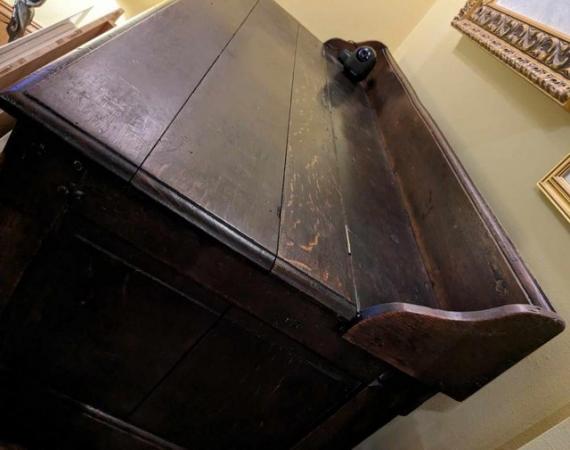Image 3 of Antique Solid Oak Coffer / Sideboard / Trunk / Storage