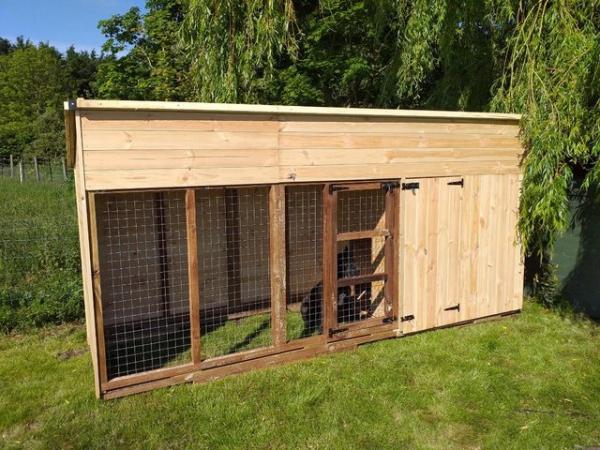 Image 2 of 12ft x 4ft x 5'6'' dog kennel and run
