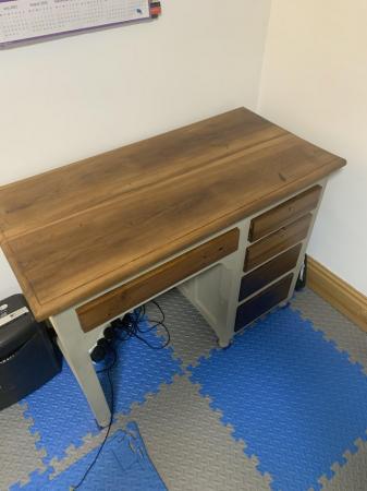 Image 2 of Beautiful Solid Heavy Wood Desk