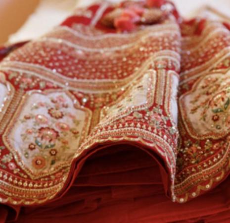 Image 7 of Stylish Red Silk Bridal Lehenga