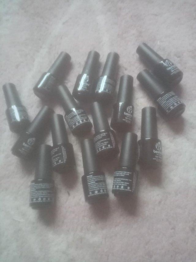 Preview of the first image of 15 bottles gel varnish (some used).