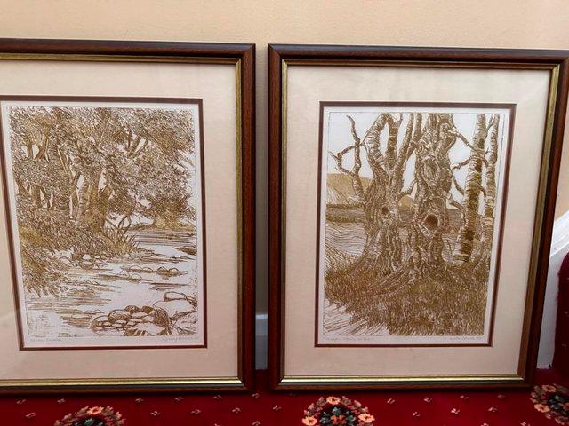 Preview of the first image of Framed Original Etchings for sale.