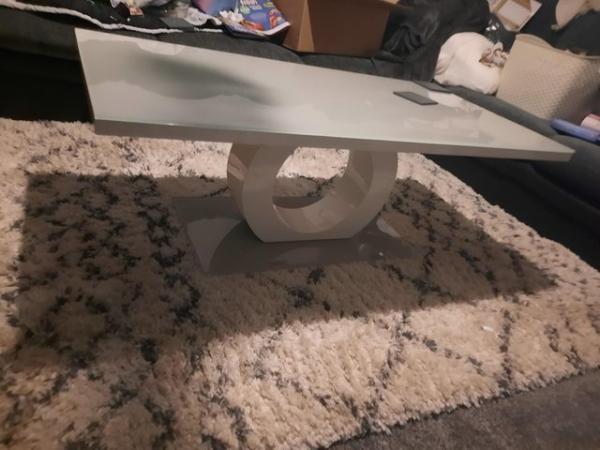 Image 1 of Modern grey and white coffee table