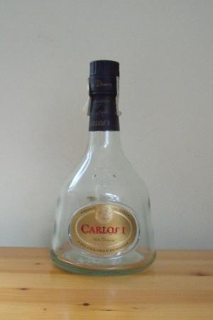 Image 3 of 4 Empty spirits bottles: Hydromel, Carlos I, Cointreau, etc.