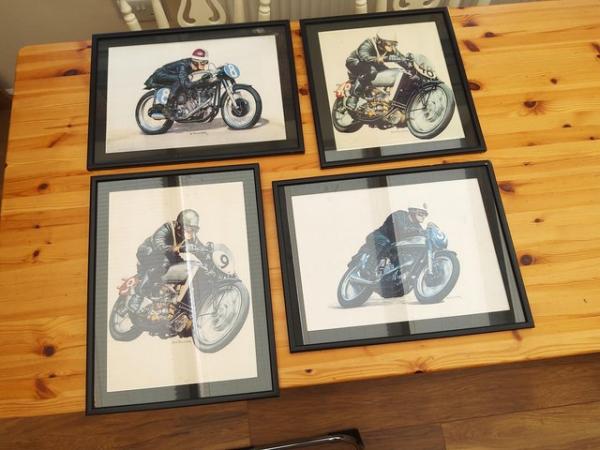 Image 2 of 7 framed motorcycle prints by Bob Falconer
