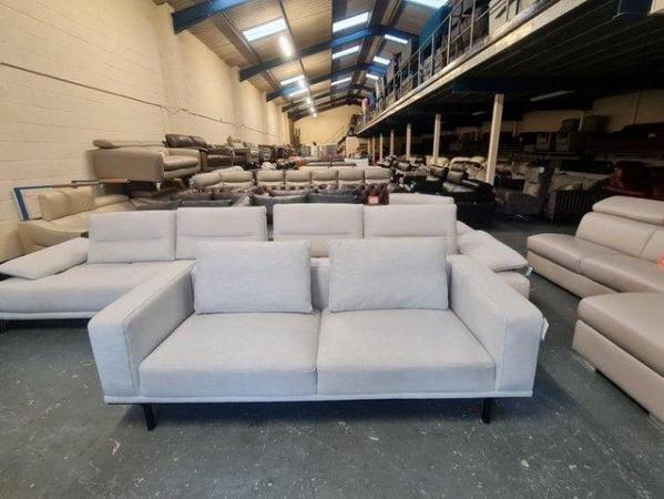 Image 7 of Ex-display Nocelle grey fabric 3 seater sofa
