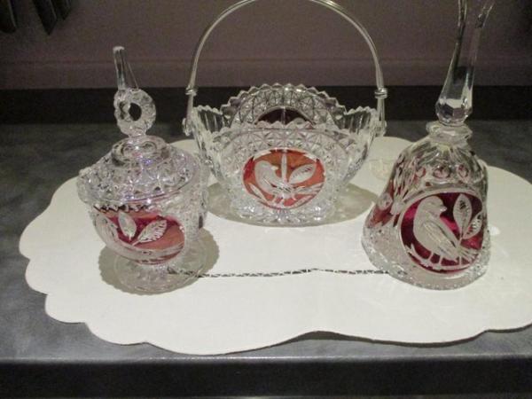 Image 1 of Pretty set of bell, basket and ‘trinket bowl’