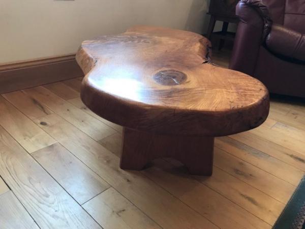 Image 3 of Solid wood coffee table elm? Very heavy