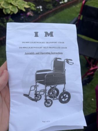 Image 1 of Wheelchair for sale! ....