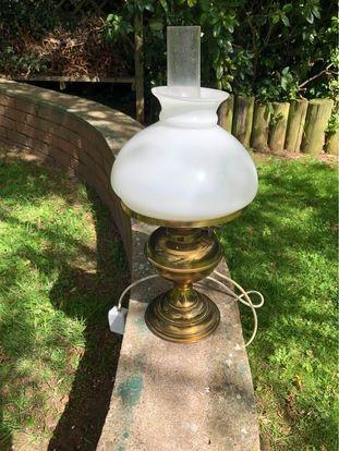 Image 1 of Brass lamp converted to electric