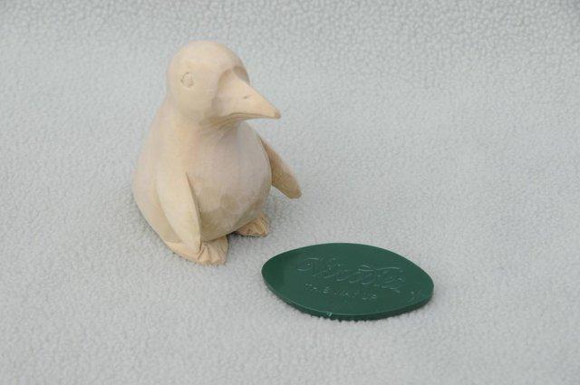 Preview of the first image of Liberty Hand Carved Wooden Fragranced Penguin.