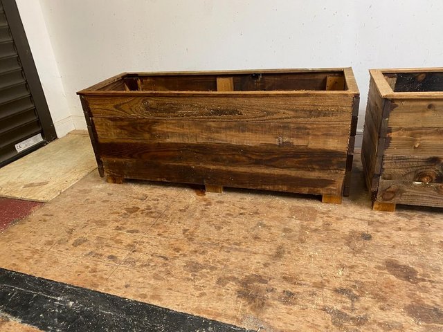 Preview of the first image of Pair of Rustic Treated Garden Planter Raised Beds.