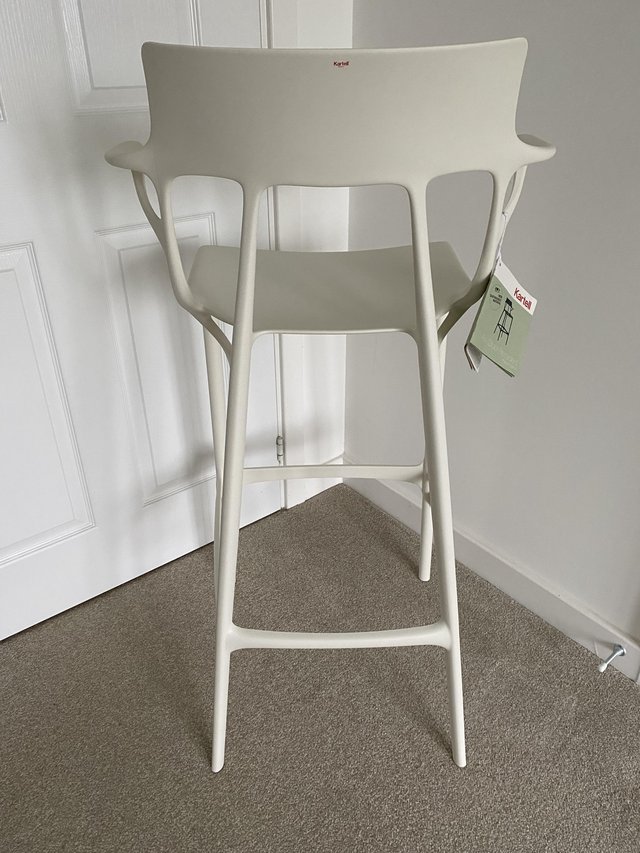 Preview of the first image of BNIB Kartell Ai 75cm stool white.