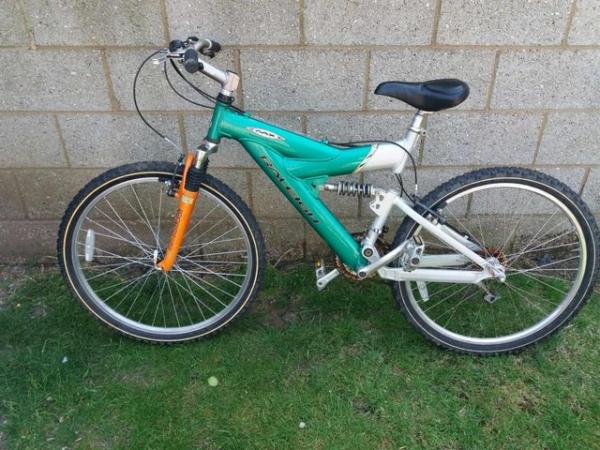 Image 1 of mans Raleigh mountain bike with front & back suspension