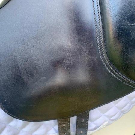 Image 10 of Bates 16 inch dressage saddle