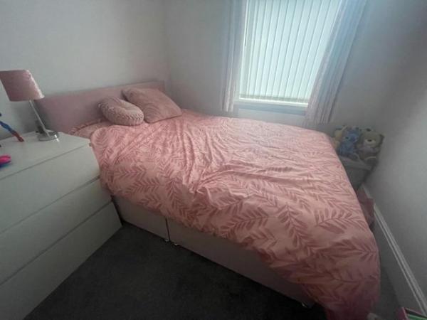 Image 1 of Double Divan Bed with headboard and mattress