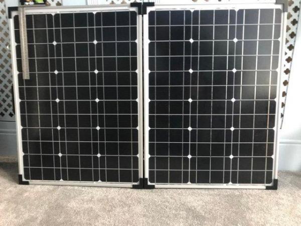 Image 2 of Folding Falcon solar panel in case with 500W Power Inverter
