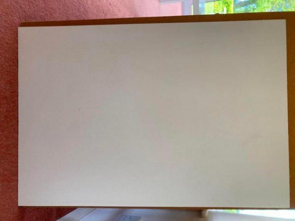 Image 1 of 6mm white Vinyl finish MDF board 843 x 574mm - ideal back pa