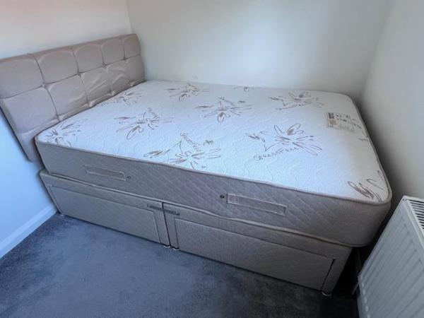 Image 2 of Double Bed with Mattress and Headboard
