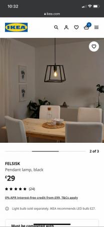 Image 3 of Ikea FELSISK ceiling pendant lamp- brand new in box