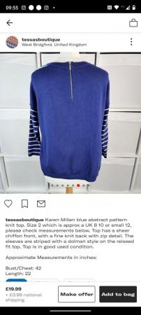 Image 2 of Women's blue top Karen millen