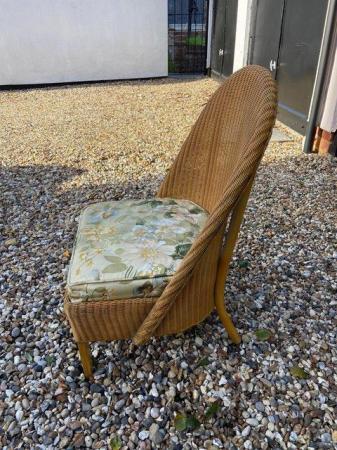 Image 3 of Lloyd Loom Lusty Chair c1950’s with upholstered seat