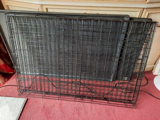 Preview of the first image of Xl dog crate cage with tray.