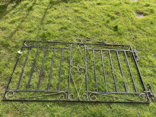 Image 3 of cast iron driveway and footpath gates