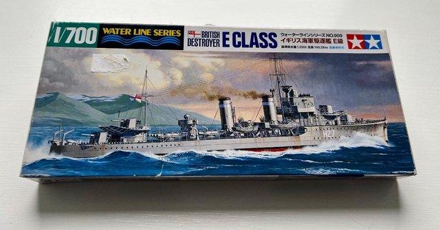 Preview of the first image of Tamiya Model kit 1:700 British E-Class Destroyer.