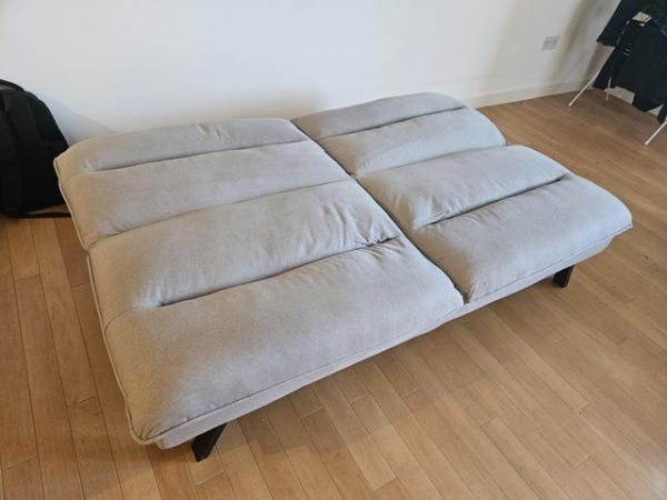 Image 2 of 3 Seater Padded Cushions Fabric Recliner Sofa Bed