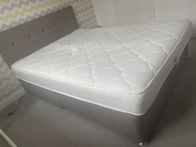 Preview of the first image of King size divan bed and mattress.