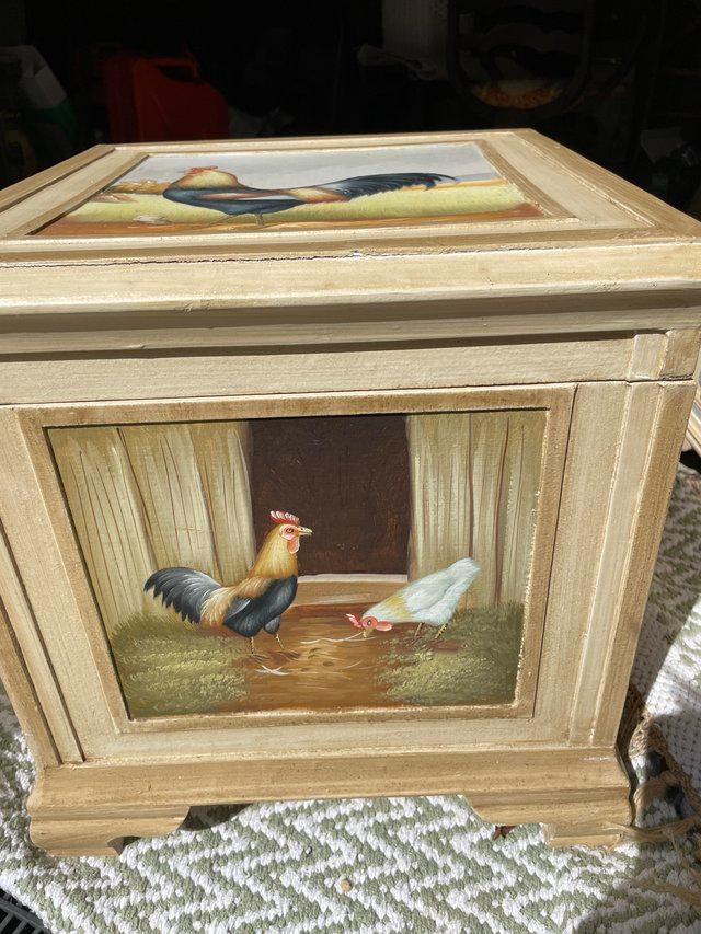 Preview of the first image of Beautiful hand painted french chest.