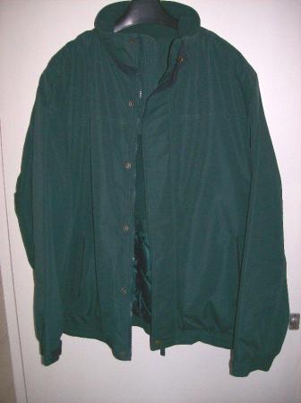 Image 1 of Bottle Green +Navy Blue Trim Short Jacket Unused 38/40"chest
