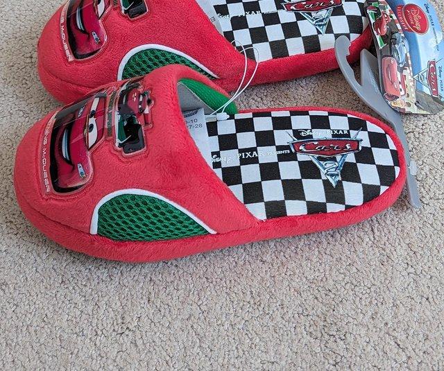 Preview of the first image of Disney Store Exclusive, Boys, Lightening McQueen Slippers.