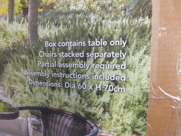 Image 3 of Patio / Bistro Table (Brand New in Box)