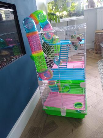 Image 2 of Pawhut 5 tier hamster cage