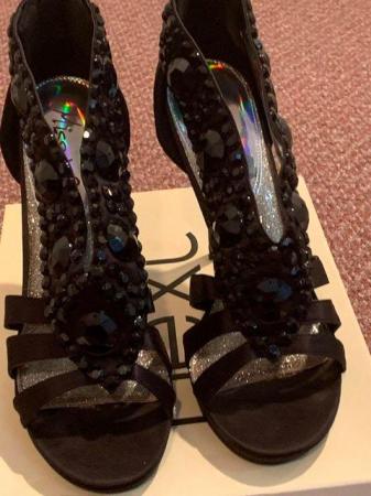 Image 3 of Next Ladies Black Beaded shoes size 5 1/2