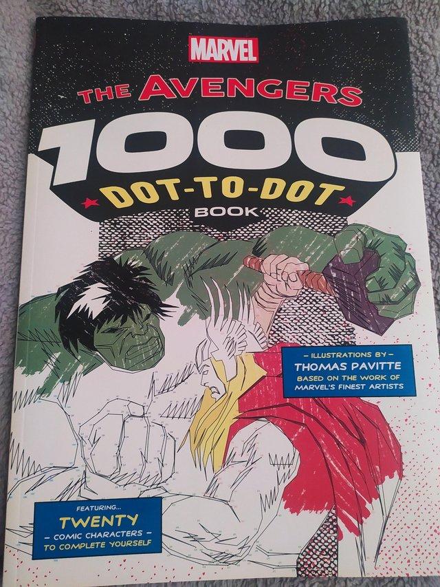Preview of the first image of Marvel The Avengers 1000 dot to dot book.